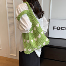 Load image into Gallery viewer, Knitted Love Tote Bag