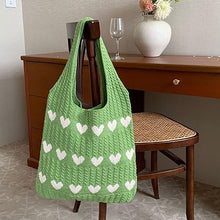 Load image into Gallery viewer, Knitted Love Tote Bag