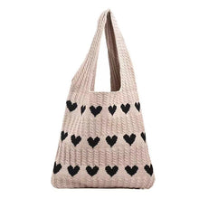 Load image into Gallery viewer, Knitted Love Tote Bag
