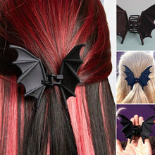 Load image into Gallery viewer, Matte Black Bat Hair Claw