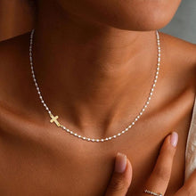 Load image into Gallery viewer, Cross Pearl Necklace