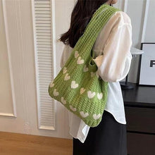 Load image into Gallery viewer, Knitted Love Tote Bag