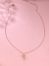 Load image into Gallery viewer, Cross Pearl Necklace