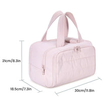 Load image into Gallery viewer, Large Wide-open Travel Makeup Bag