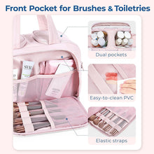 Load image into Gallery viewer, Large Wide-open Travel Makeup Bag