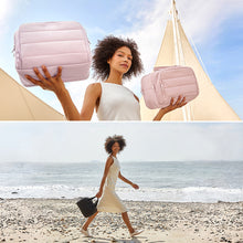 Load image into Gallery viewer, Large Wide-open Travel Makeup Bag
