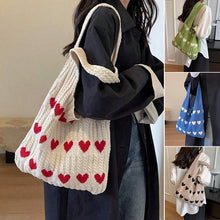 Load image into Gallery viewer, Knitted Love Tote Bag
