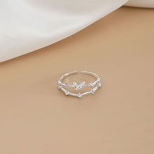 Load image into Gallery viewer, Double Butterfly Zircon Ring