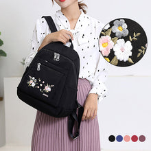 Load image into Gallery viewer, Schoolgirls' Embroidered Backpack
