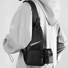 Load image into Gallery viewer, Men's Leather Film Water Bottle Chest Bag