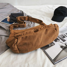 Load image into Gallery viewer, Canvas Solid Color Messenger Bag