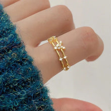 Load image into Gallery viewer, Double Butterfly Zircon Ring