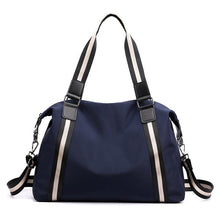 Load image into Gallery viewer, Waterproof Lightweight Stripe Duffel Bag, Weekend Carry On Overnight Bag