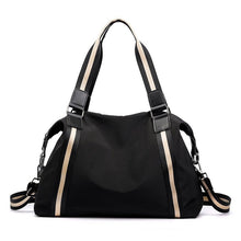 Load image into Gallery viewer, Waterproof Lightweight Stripe Duffel Bag, Weekend Carry On Overnight Bag