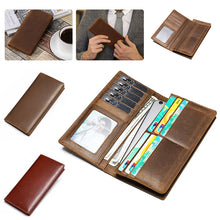 Load image into Gallery viewer, Men's Long Genuine Leather Wallet