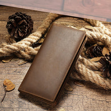 Load image into Gallery viewer, Men's Long Genuine Leather Wallet
