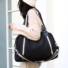 Load image into Gallery viewer, Waterproof Lightweight Stripe Duffel Bag, Weekend Carry On Overnight Bag