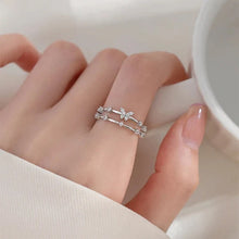 Load image into Gallery viewer, Double Butterfly Zircon Ring