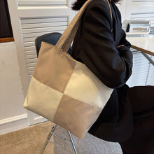 Load image into Gallery viewer, Patchwork Check Shoulder Bag