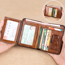 Load image into Gallery viewer, RFID Tri-Fold Retro Wallet