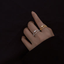 Load image into Gallery viewer, Double Butterfly Zircon Ring