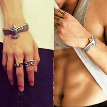 Load image into Gallery viewer, Adjustable Silver eagle bracelet