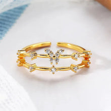 Load image into Gallery viewer, Double Butterfly Zircon Ring