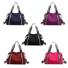 Load image into Gallery viewer, Waterproof Lightweight Stripe Duffel Bag, Weekend Carry On Overnight Bag