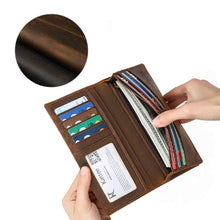Load image into Gallery viewer, Men's Long Genuine Leather Wallet