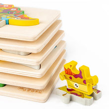 Load image into Gallery viewer, Dinosaur 3D Wooden Jigsaw