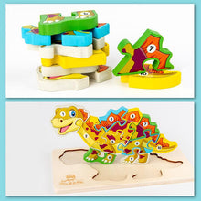 Load image into Gallery viewer, Dinosaur 3D Wooden Jigsaw