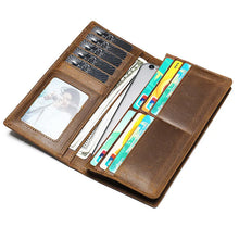 Load image into Gallery viewer, Men's Long Genuine Leather Wallet