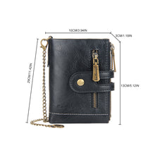 Load image into Gallery viewer, Men‘s RFID Wallet with Chain, Retro Bifold Card Holder Purse