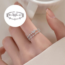 Load image into Gallery viewer, Double Butterfly Zircon Ring
