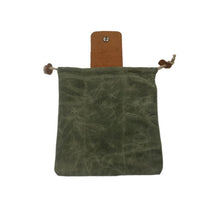 Load image into Gallery viewer, Leather and canvas bushcraft bag