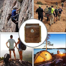 Load image into Gallery viewer, Leather and canvas bushcraft bag