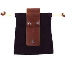 Load image into Gallery viewer, Leather and canvas bushcraft bag