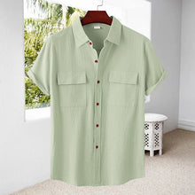 Load image into Gallery viewer, Men&#39;s Linen Short Sleeve Shirt