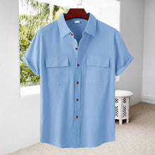 Load image into Gallery viewer, Men&#39;s Linen Short Sleeve Shirt