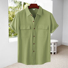 Load image into Gallery viewer, Men&#39;s Linen Short Sleeve Shirt