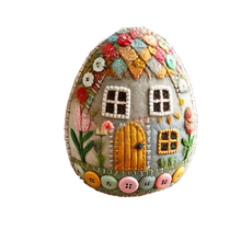 Load image into Gallery viewer, Patchwork Felt Egg House DIY Kit