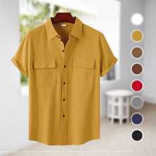 Load image into Gallery viewer, Men&#39;s Linen Short Sleeve Shirt