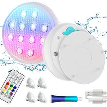 Load image into Gallery viewer, 2/4 PCS - Ultra-High Brightness Rechargeable Submersible LED Lights with Remote
