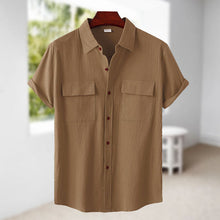 Load image into Gallery viewer, Men&#39;s Linen Short Sleeve Shirt