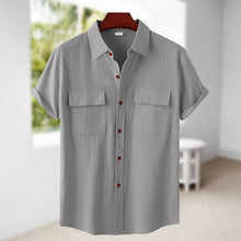 Load image into Gallery viewer, Men&#39;s Linen Short Sleeve Shirt