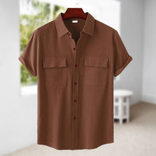 Load image into Gallery viewer, Men&#39;s Linen Short Sleeve Shirt