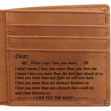 Load image into Gallery viewer, Engraved Genuine Leather Wallet