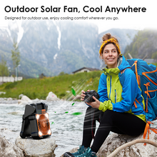 Load image into Gallery viewer, Sakerplus Solar Powered Portable Camping Fan