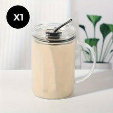 Load image into Gallery viewer, Large Glass Cup withLid &amp; Straw