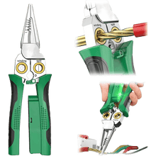 Load image into Gallery viewer, 8-in-1 Heavy Duty Wire Stripper Pliers with Voltage Test